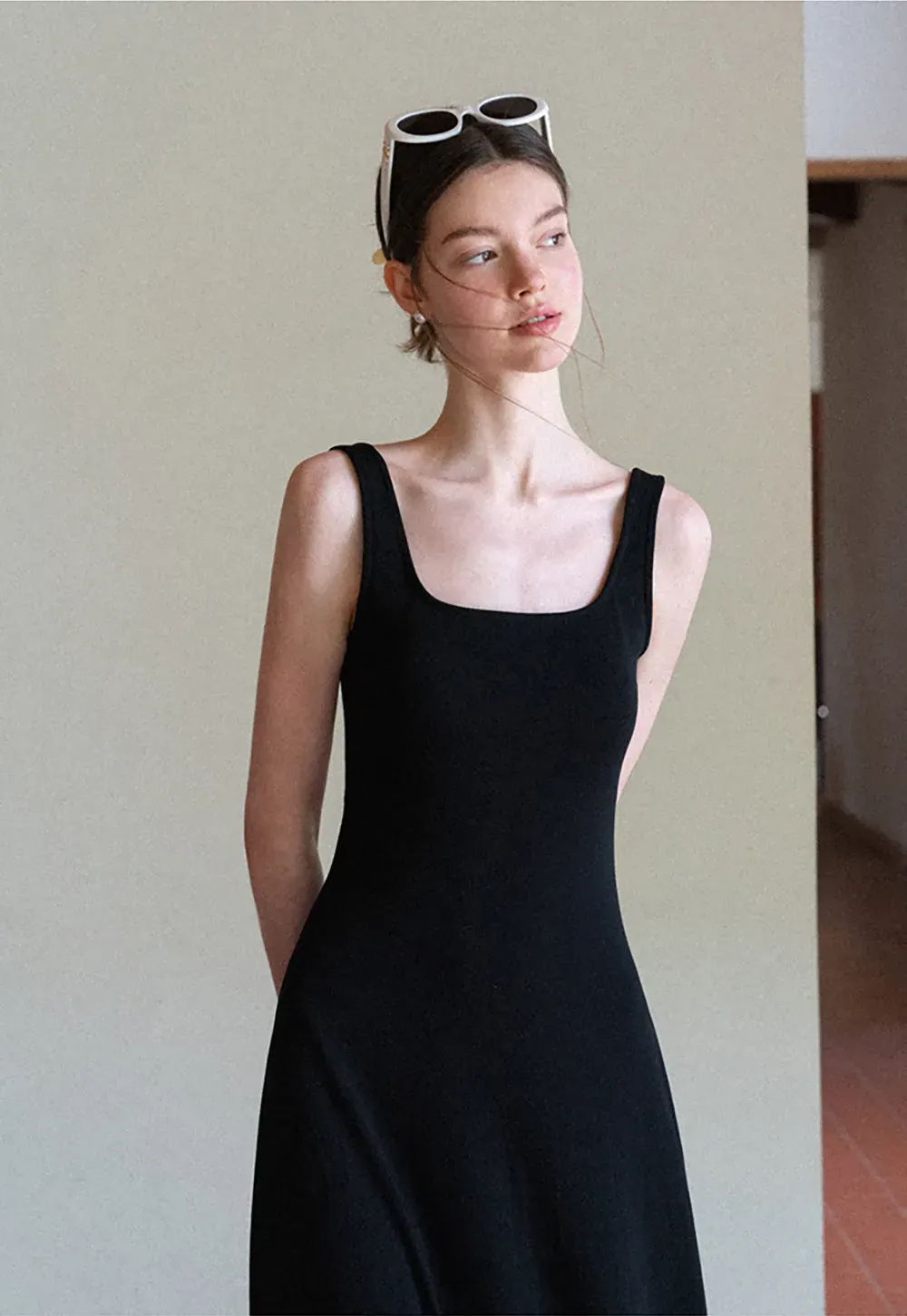 Square Neck Sleeveless Maxi Dress
