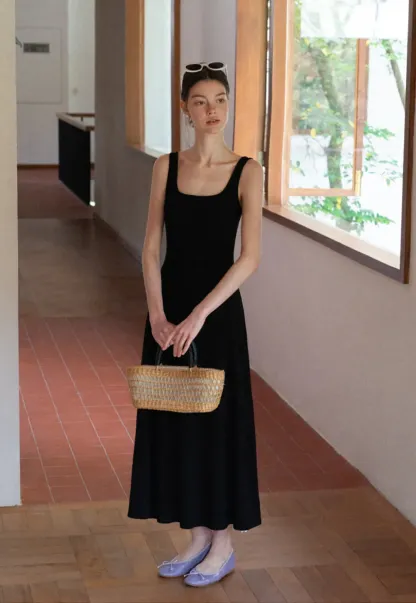 Square Neck Sleeveless Maxi Dress