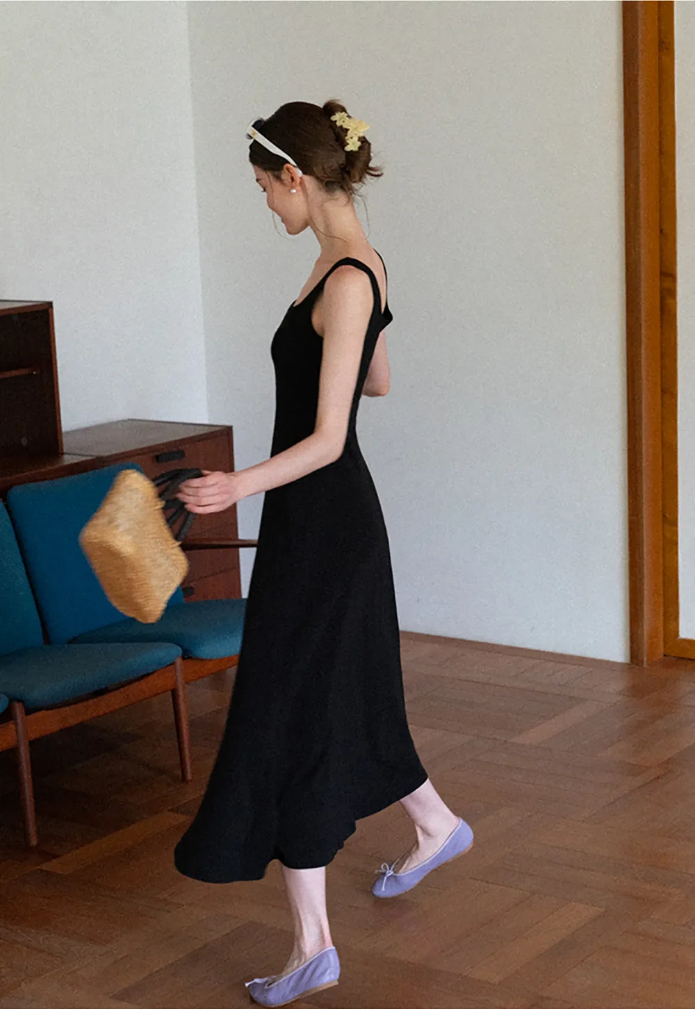 Square Neck Sleeveless Maxi Dress