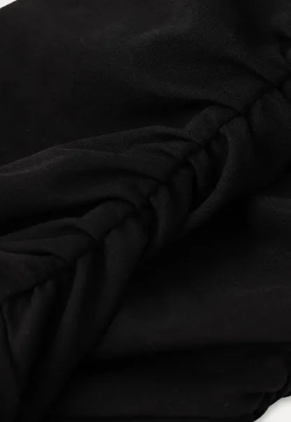 Square Neck Short Sleeve Tie Detail Dress