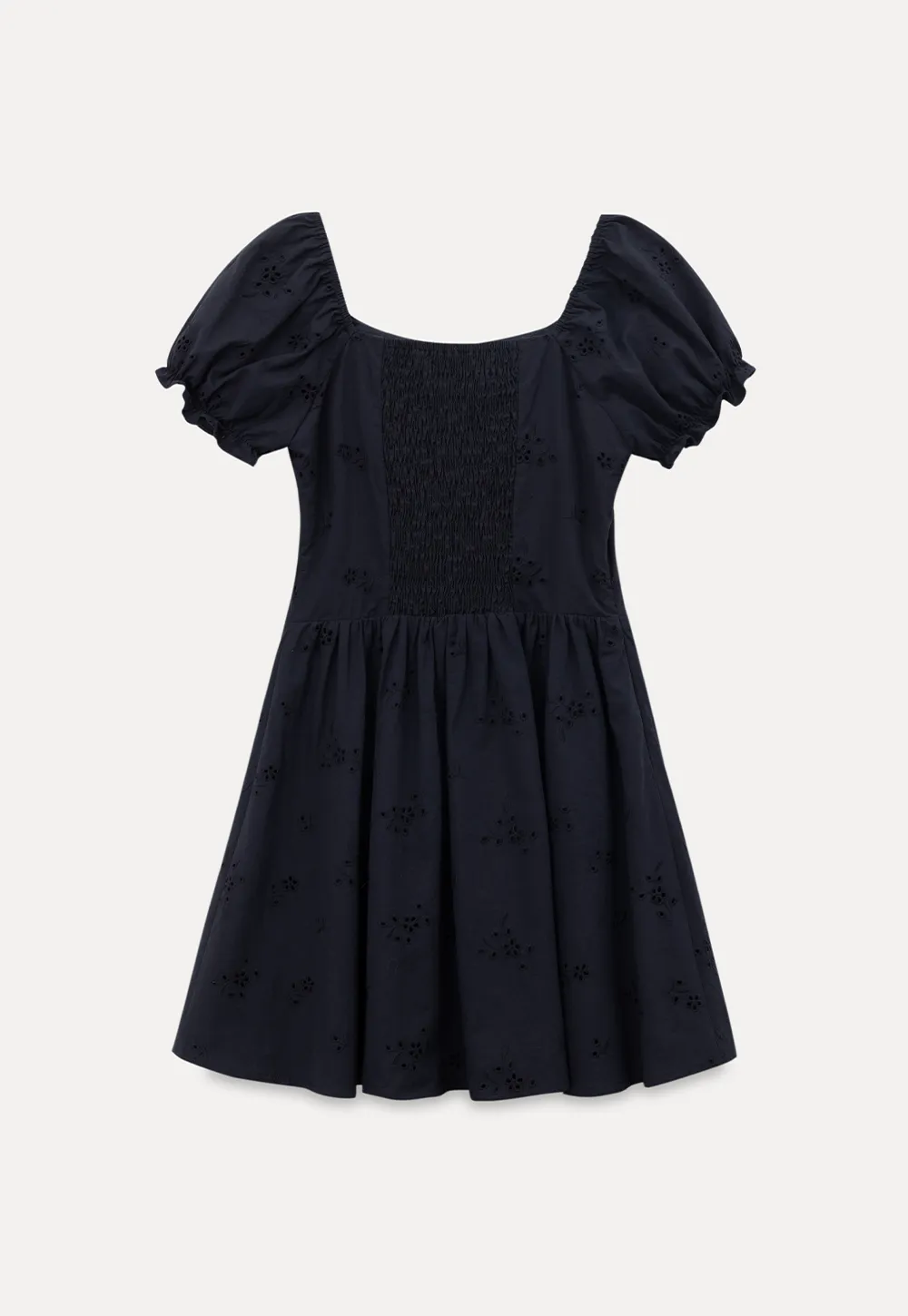 Drawstring Neckline Flared Mini Dress