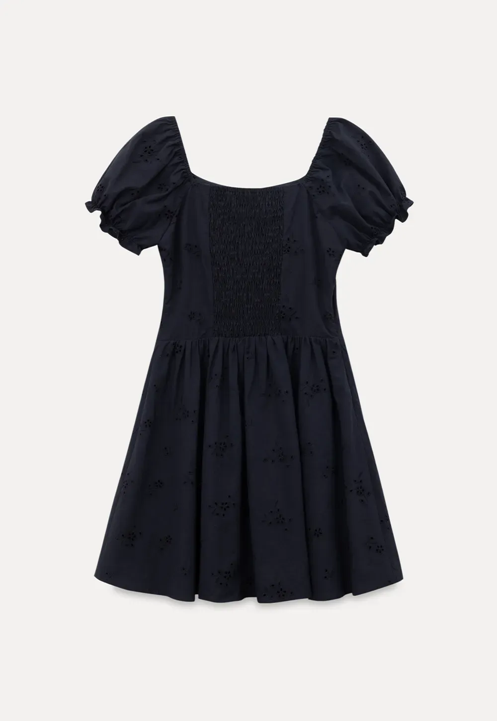 Drawstring Neckline Flared Mini Dress