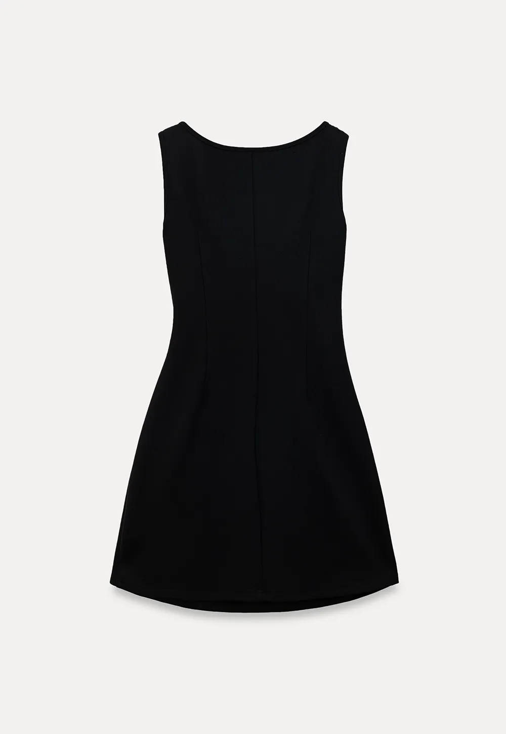 Robe mini sans manches à détail cache-cœur
