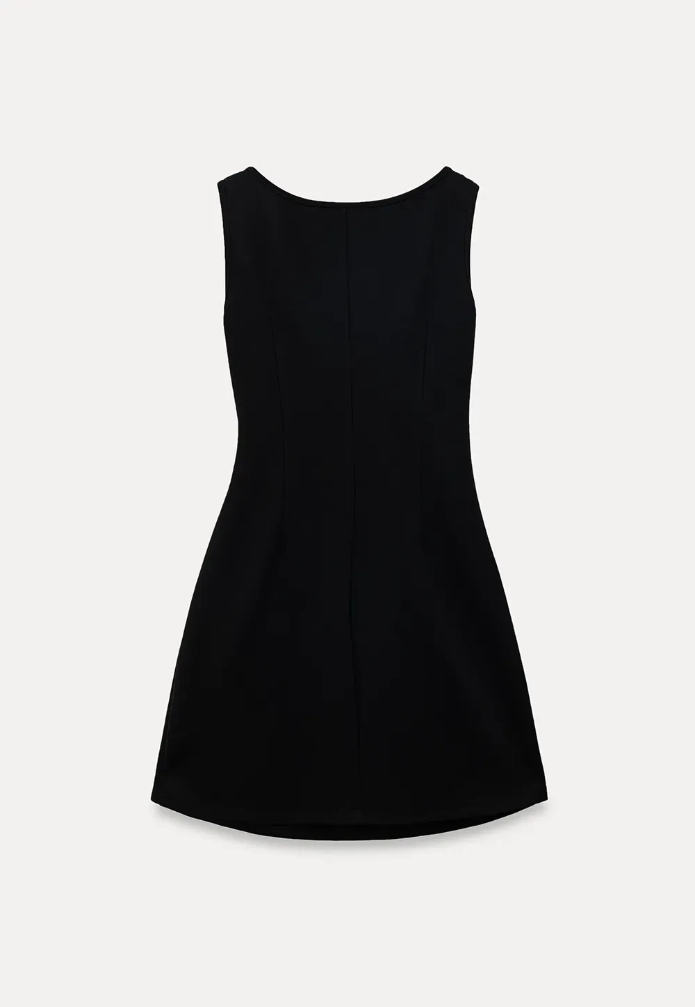 Robe mini sans manches à détail cache-cœur