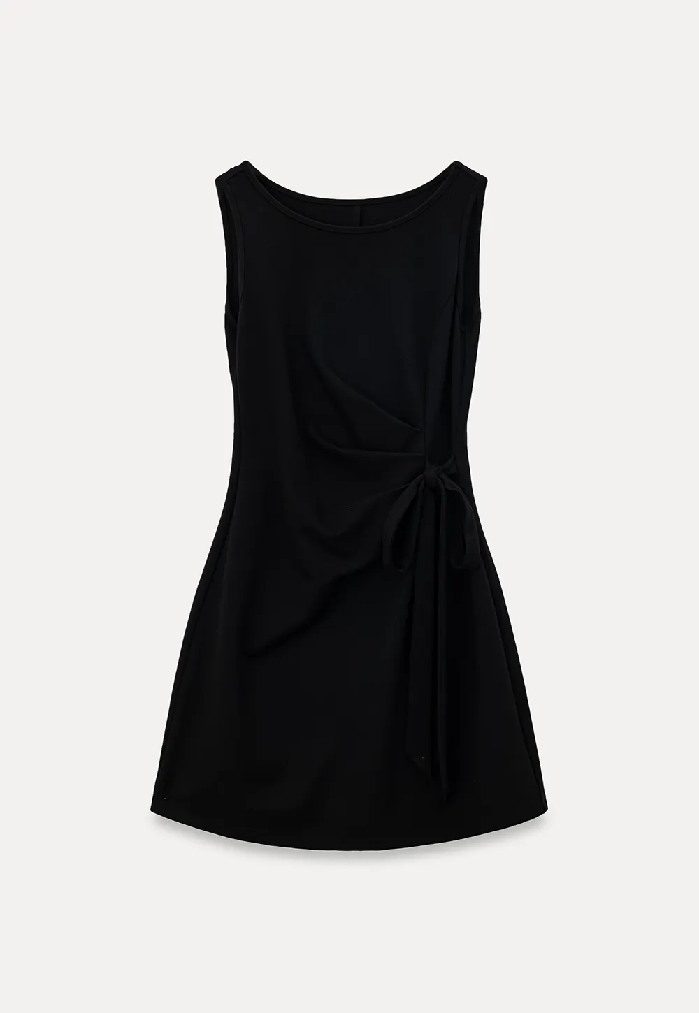 Robe mini sans manches à détail cache-cœur