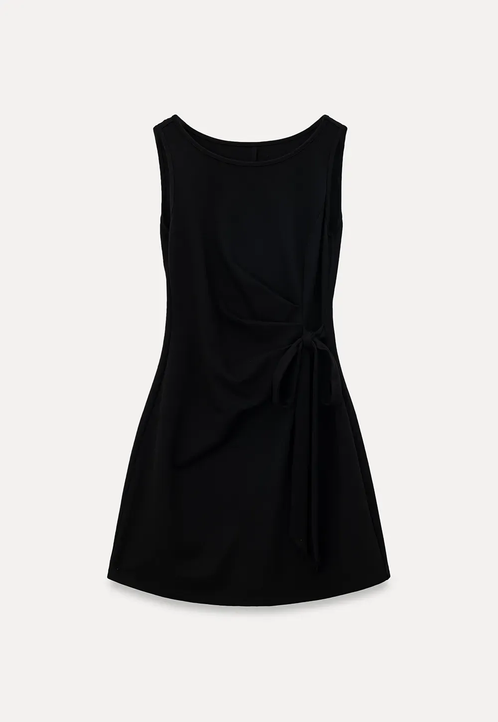Robe mini sans manches à détail cache-cœur