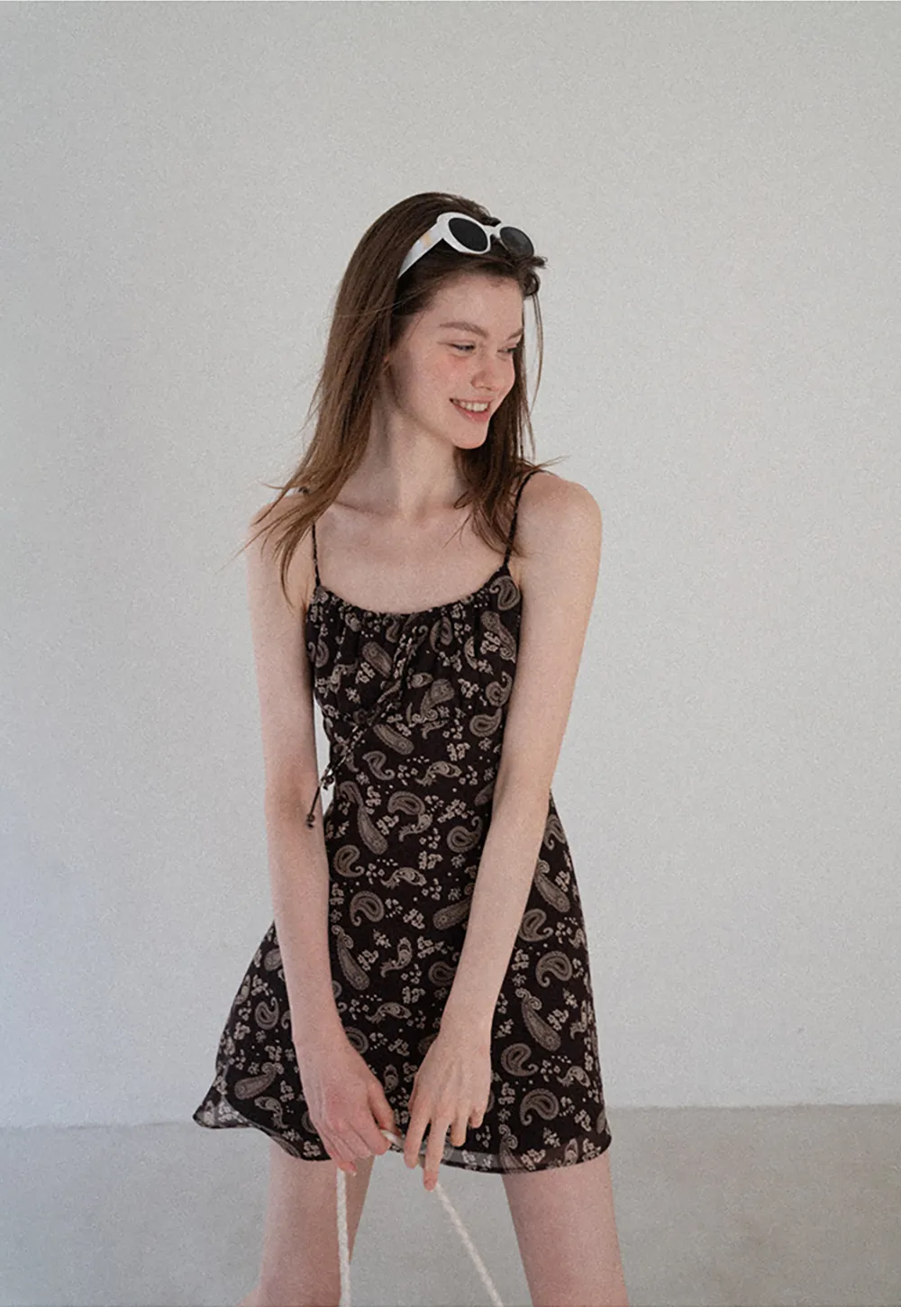 Chiffon-Unterkleid mit Paisley-Muster