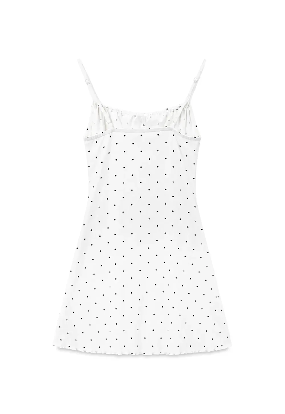 Polka Dot Print Drawstring Waist Slip Dress