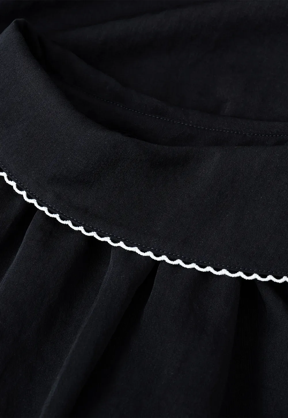 High Neck Sleeveless Pleated Dress with Embroidered Trim