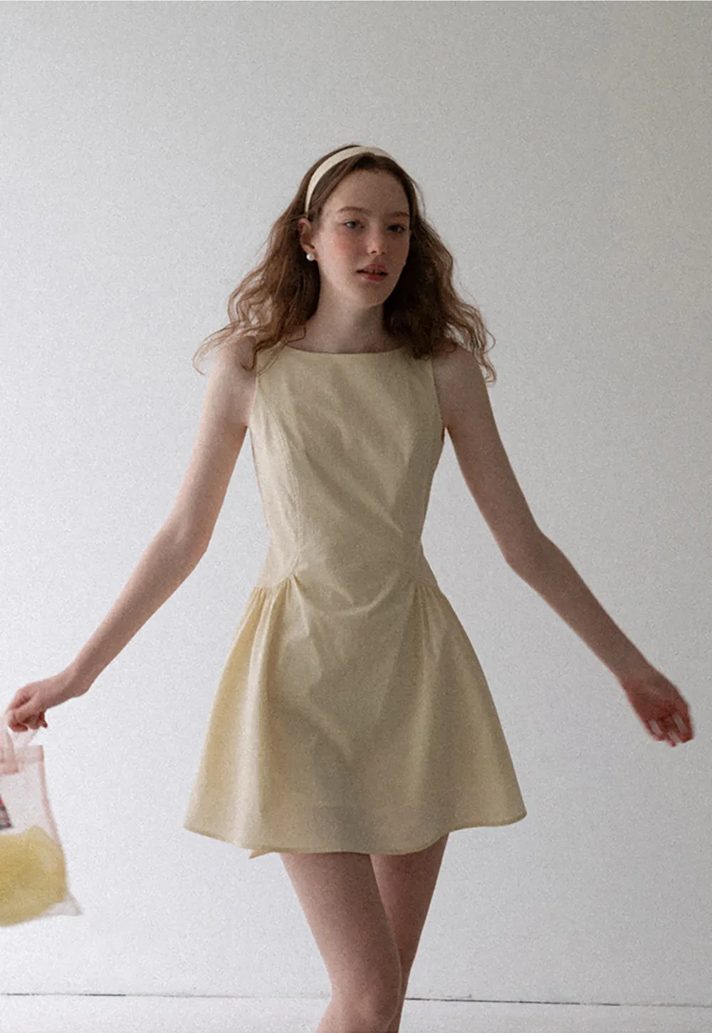 Square Neck Sleeveless A-Line Dress