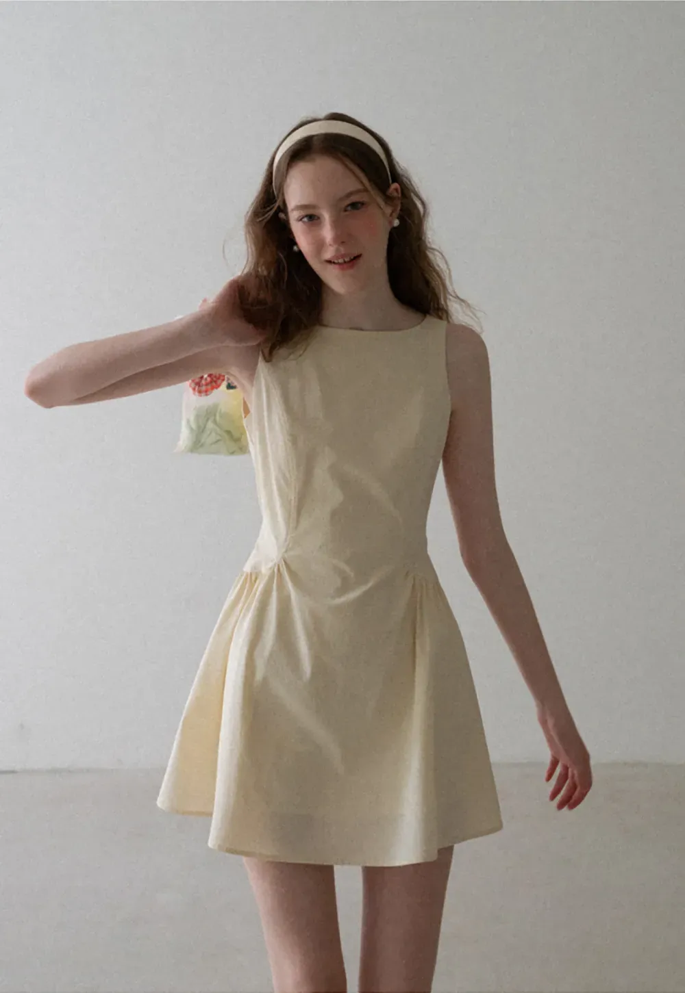 Square Neck Sleeveless A-Line Dress