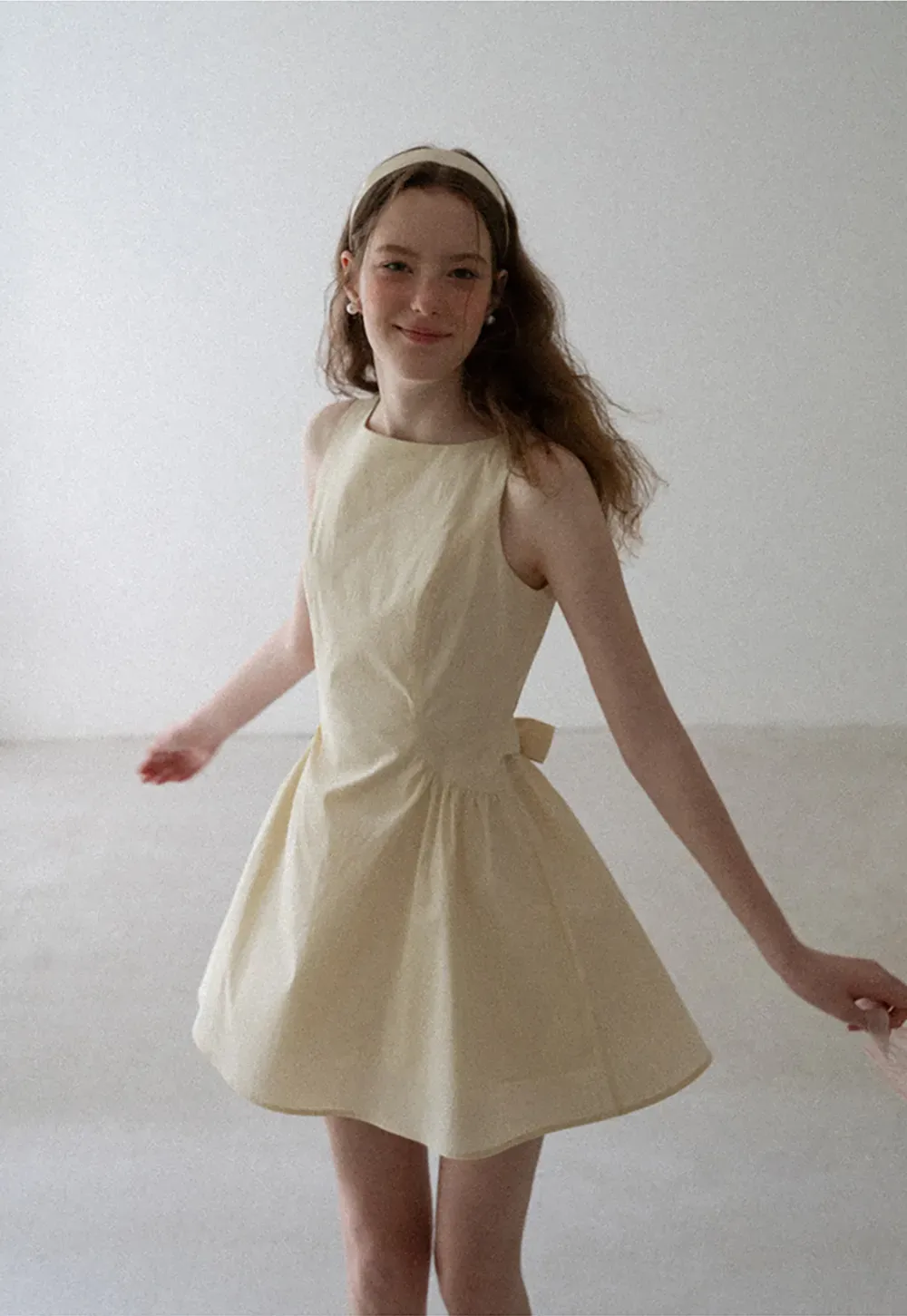 Square Neck Sleeveless A-Line Dress