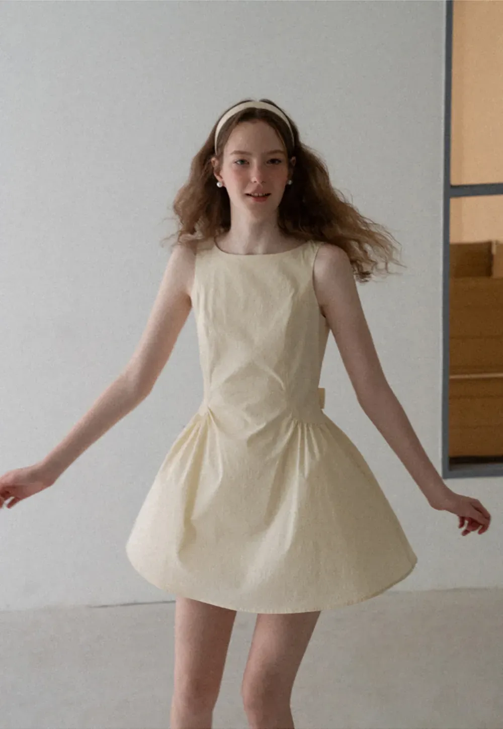Square Neck Sleeveless A-Line Dress