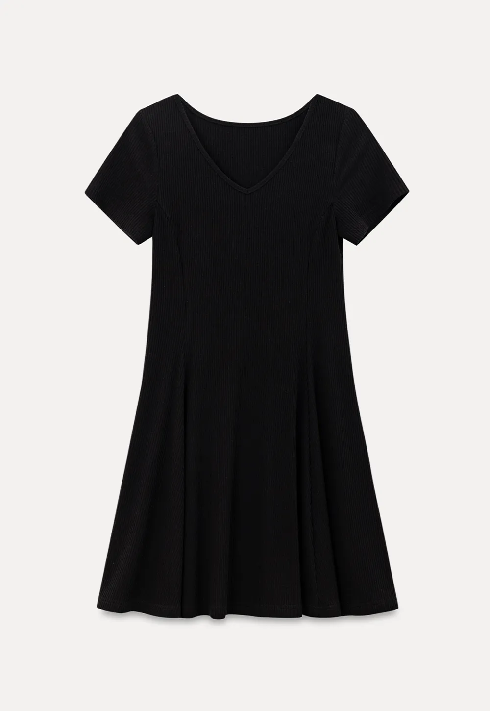V Neck Short Sleeve A Line Dress