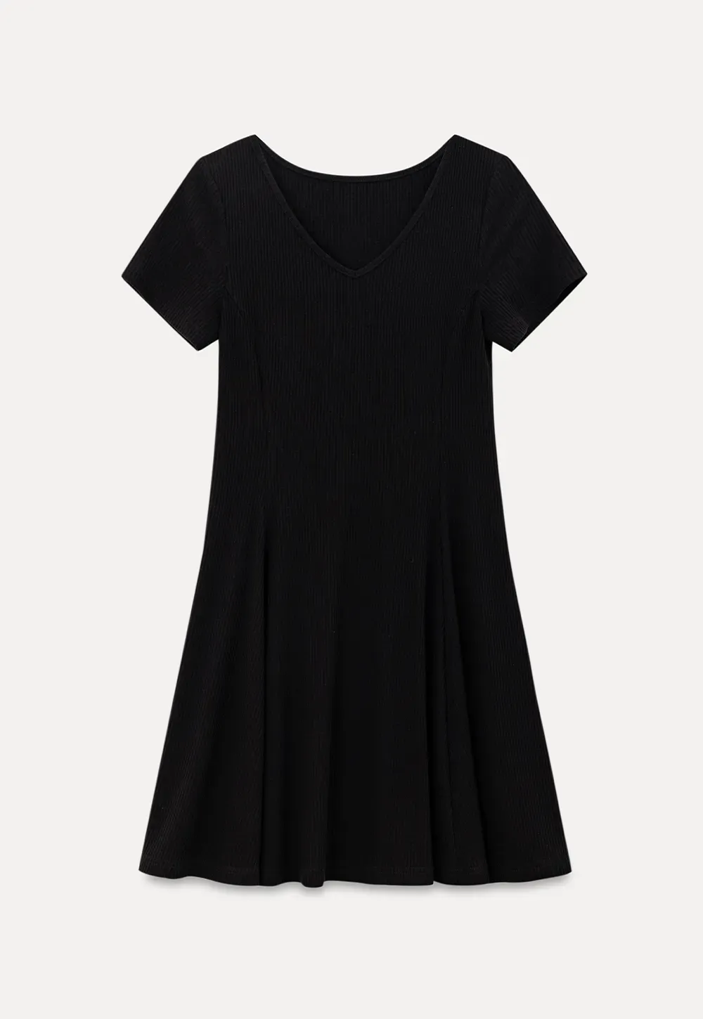 V Neck Short Sleeve A Line Dress