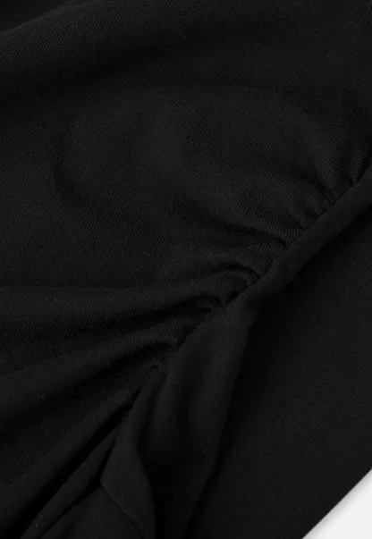 Square Neck Cap Sleeve A-Line Dress