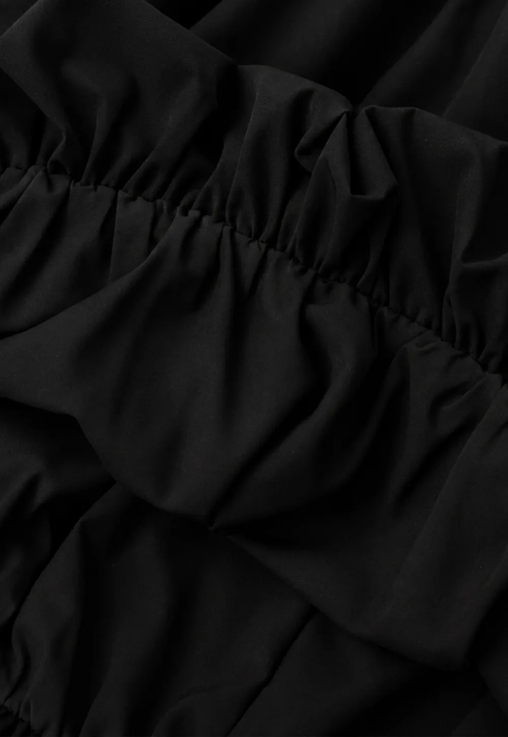 Drawstring Waist Puff Sleeve Mini Dress