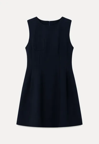 Peter Pan Collar Puff Sleeve Layered Dress