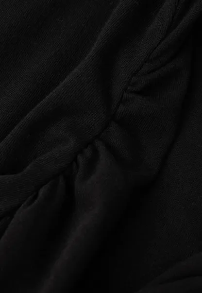 V Neck Long Sleeve Flared Hem Dress