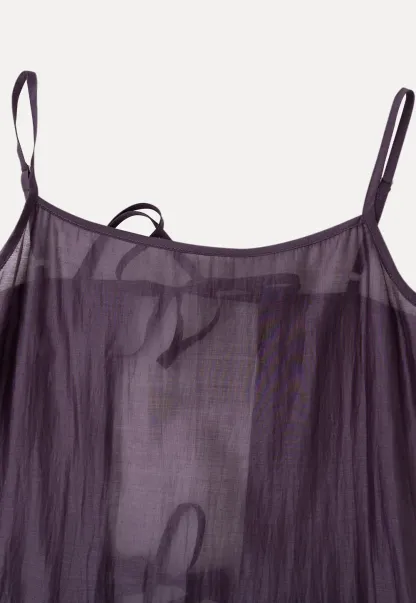 Sheer Layered Floral Print Slip Dress