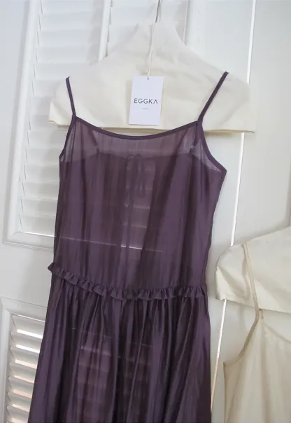 Sheer Layered Floral Print Slip Dress