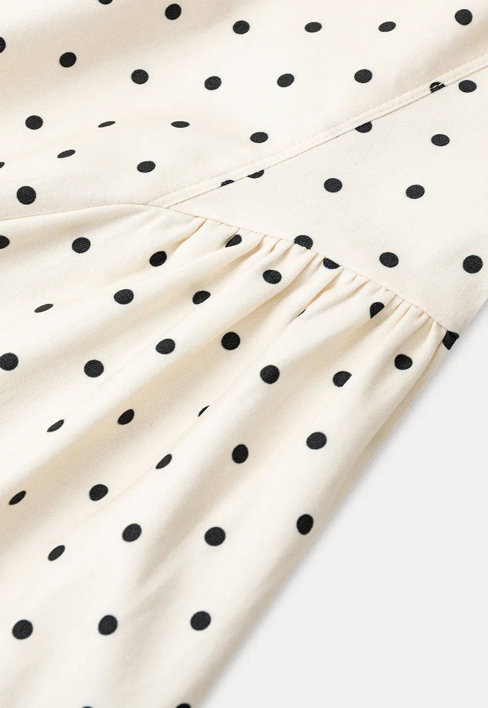 Polka Dot Square Neck Sleeveless A Line Dress