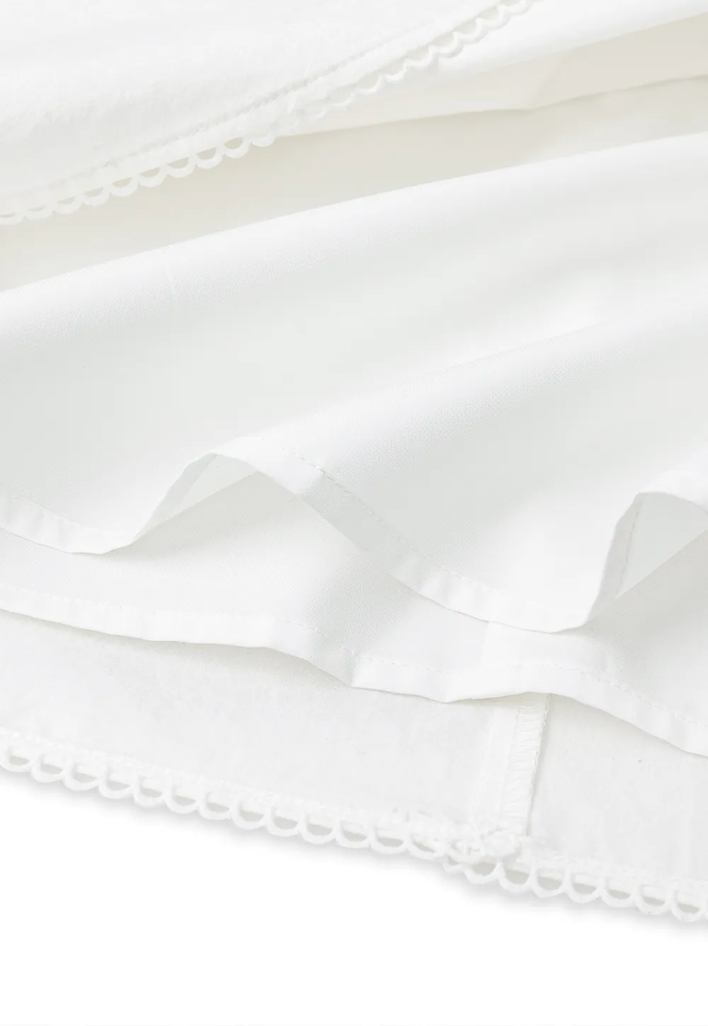 Lace Trim Short Sleeve A-Line Dress