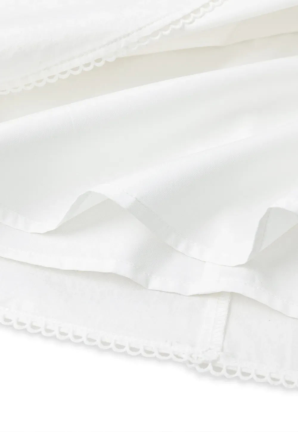 Lace Trim Short Sleeve A-Line Dress