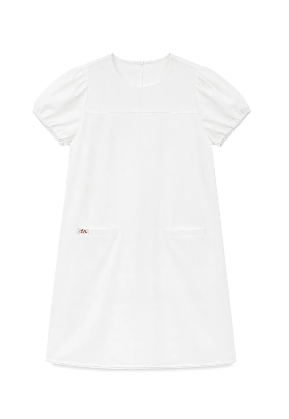 Lace Trim Short Sleeve A-Line Dress