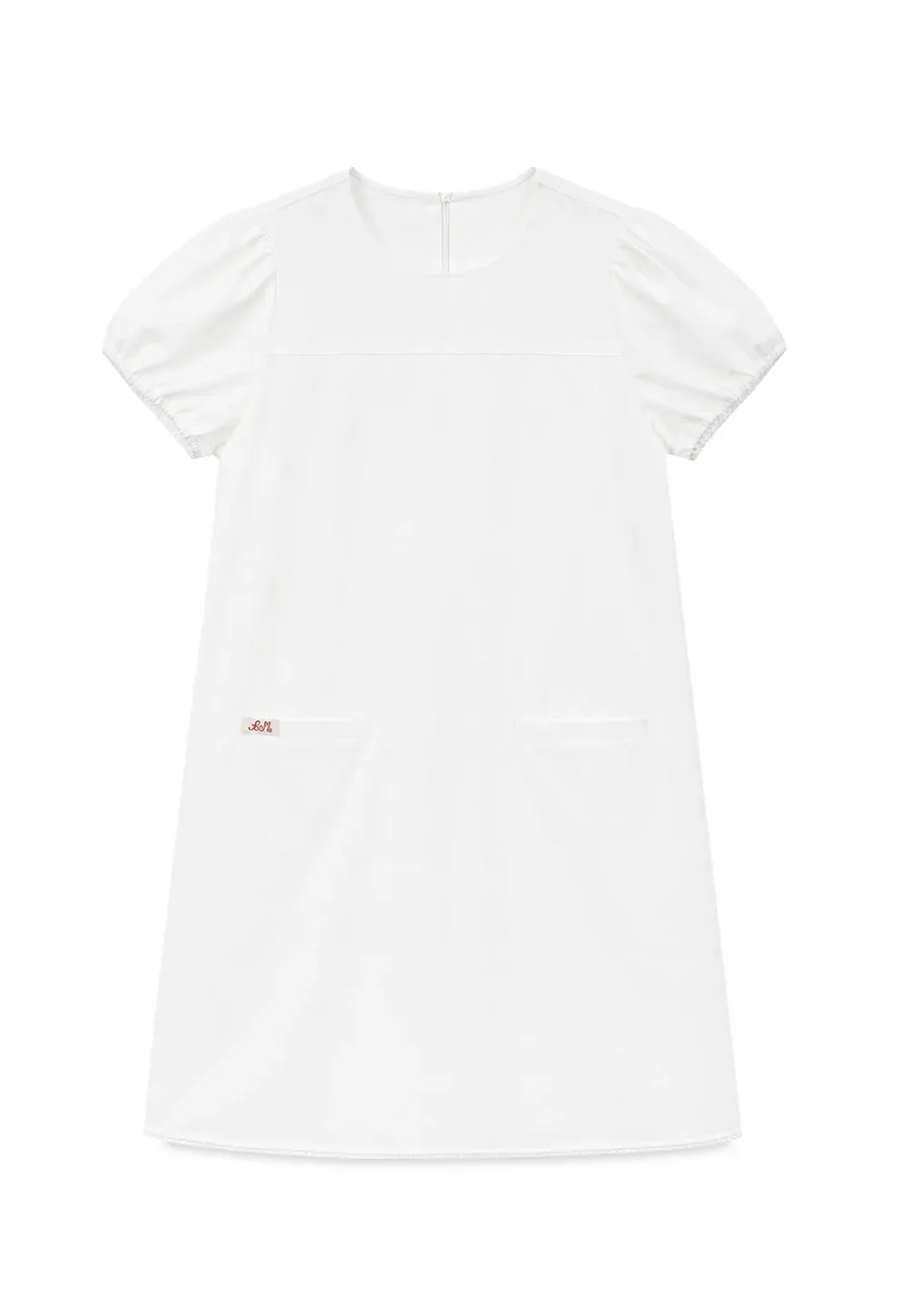 Lace Trim Short Sleeve A-Line Dress
