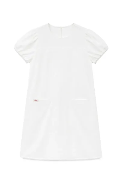 Lace Trim Short Sleeve A-Line Dress