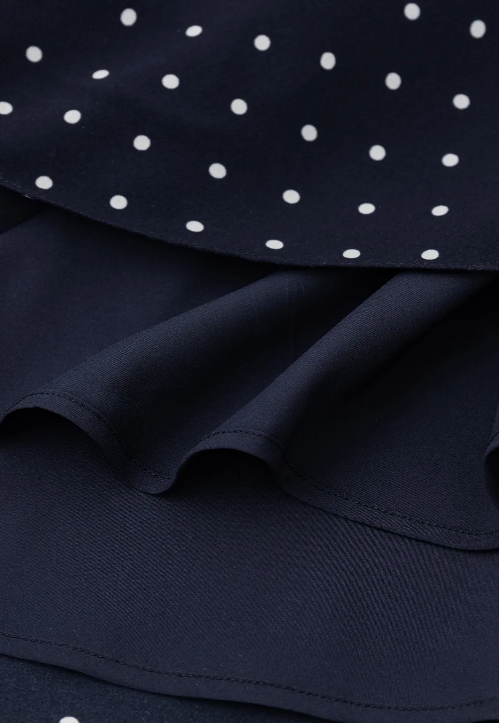 Polka Dot Print Slip Dress with Adjustable Front Tie