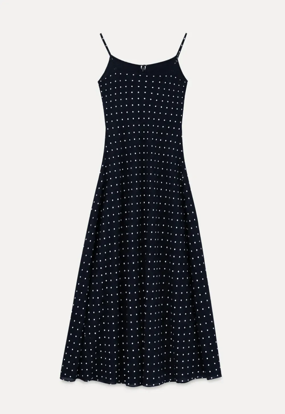 Polka Dot Print Slip Dress with Adjustable Front Tie