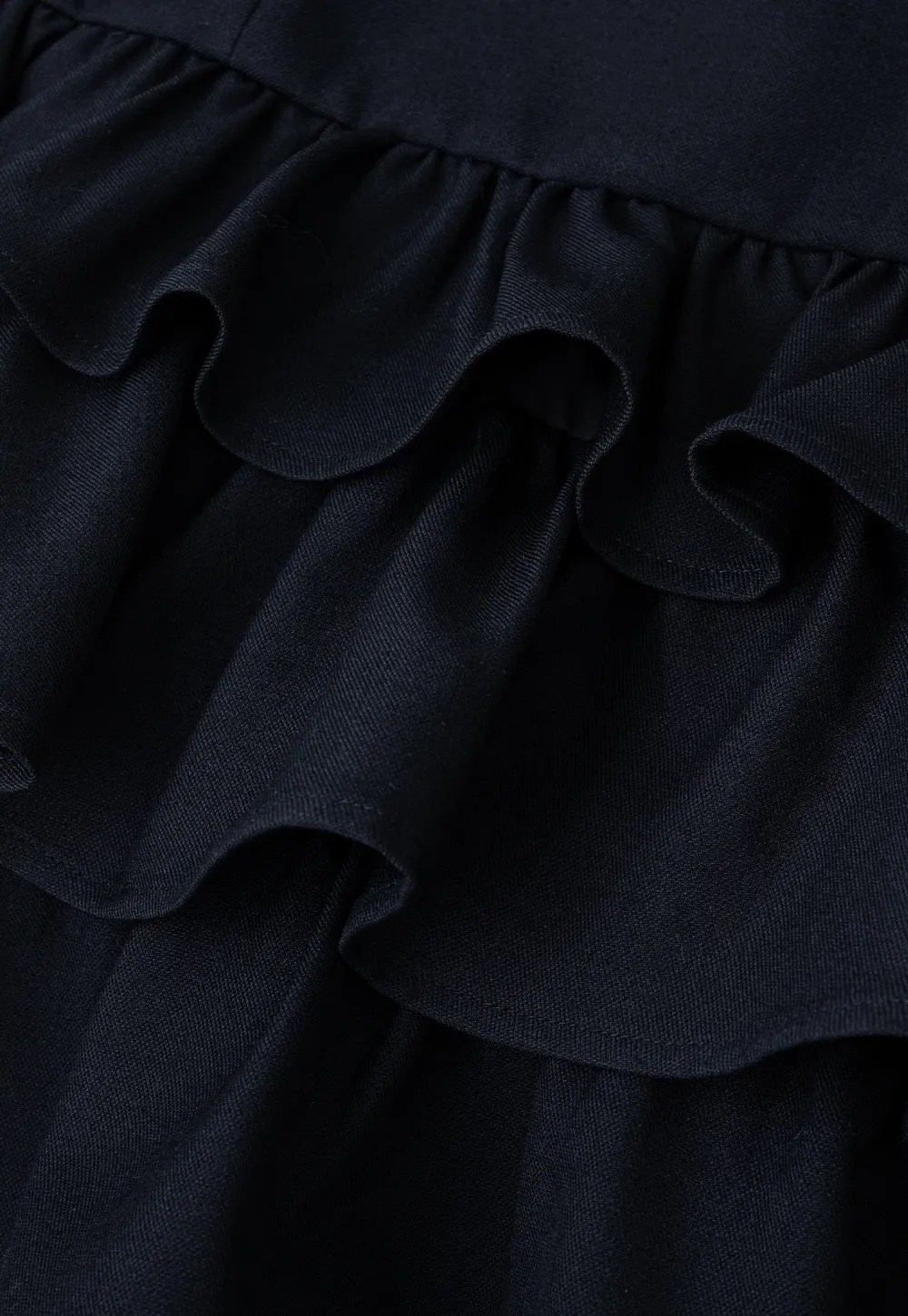 Peter Pan Collar Tiered Ruffle Sleeveless Dress
