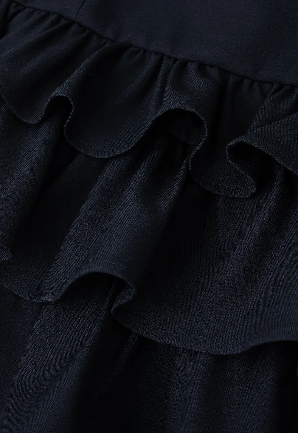 Peter Pan Collar Tiered Ruffle Sleeveless Dress