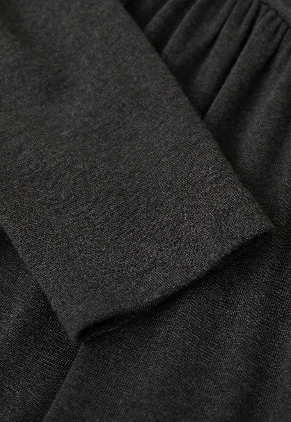 High Waist Pleated Long Sleeve Knit Dress