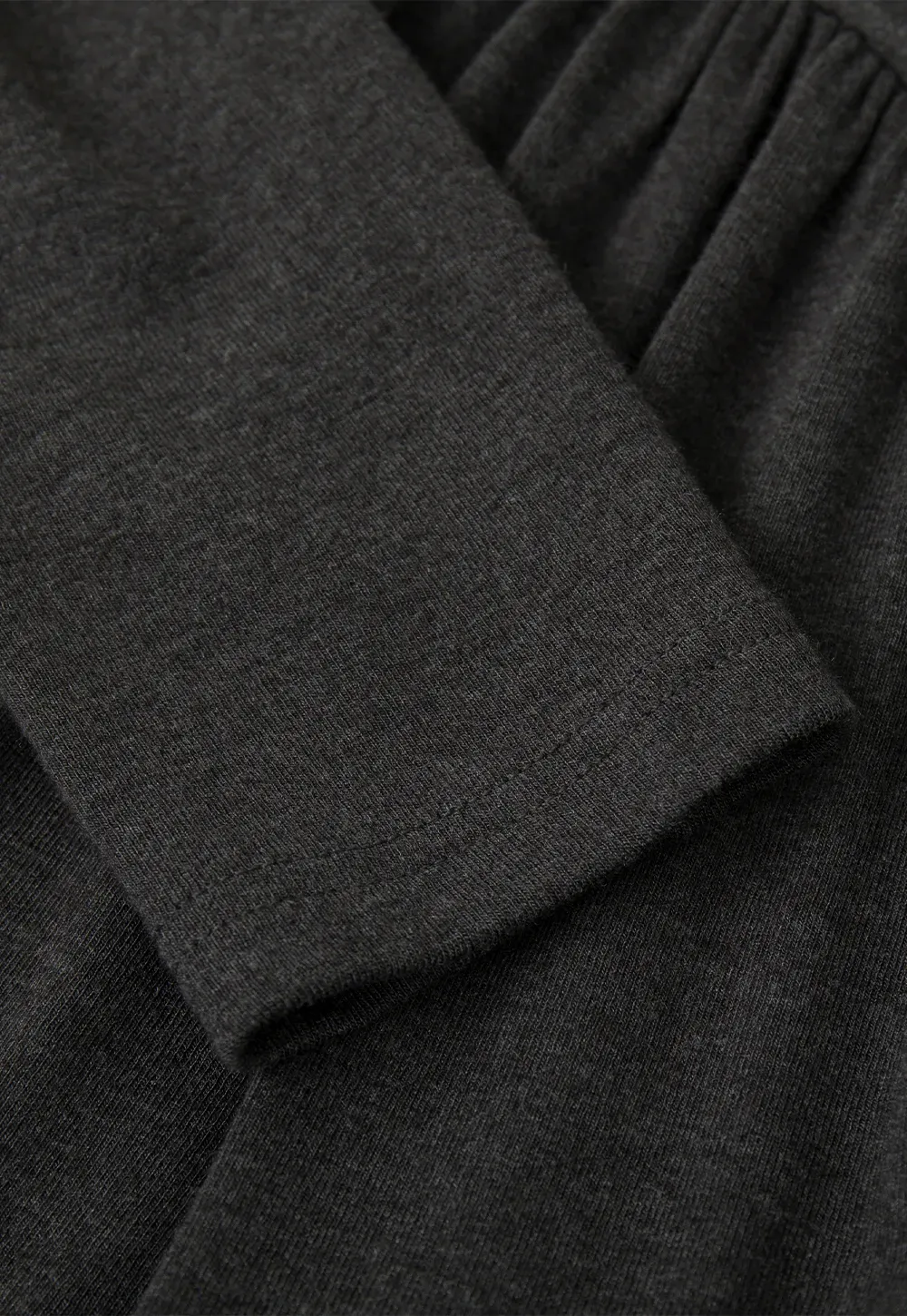High Waist Pleated Long Sleeve Knit Dress