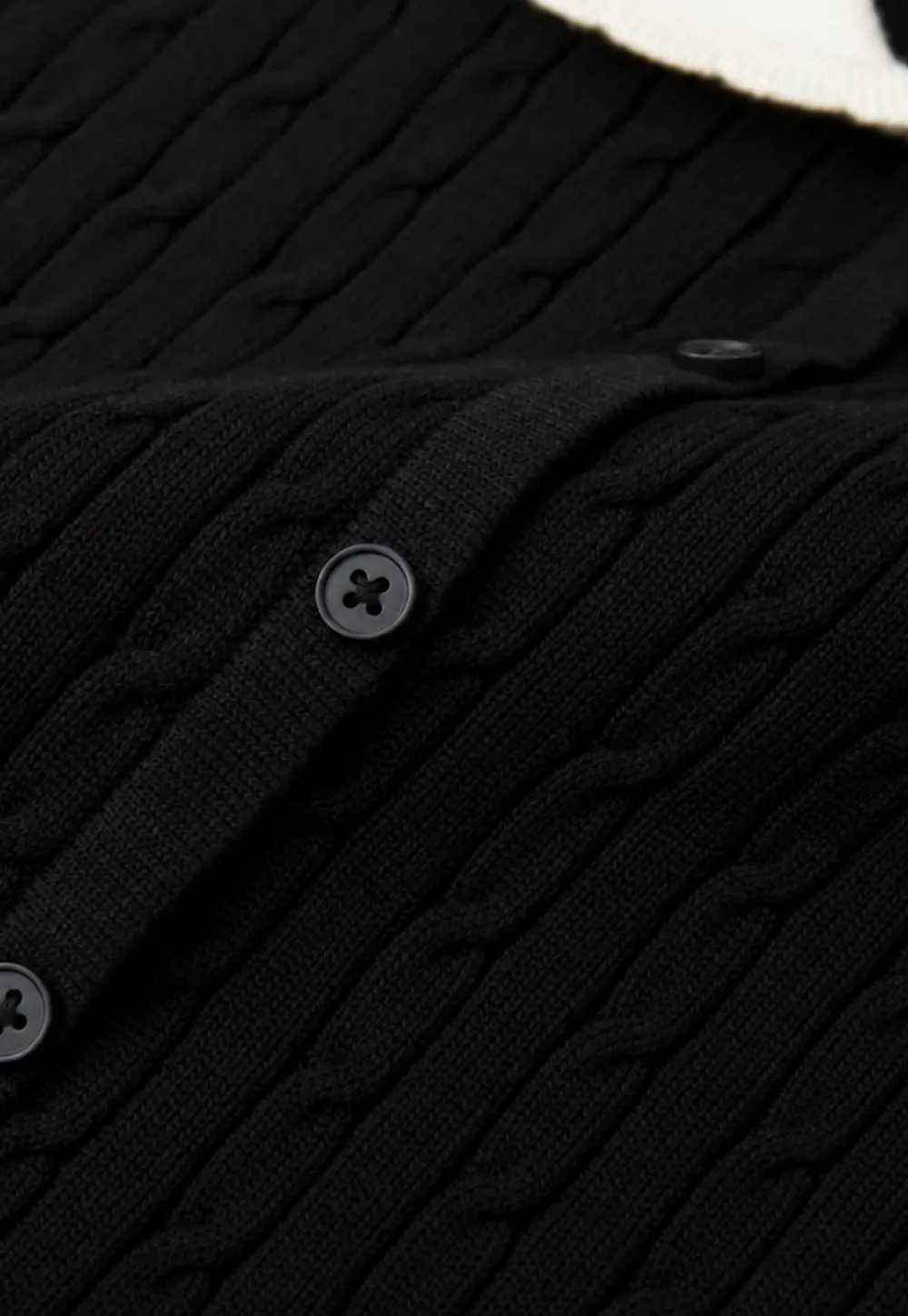 Cable Knit Dress with Peter Pan Collar