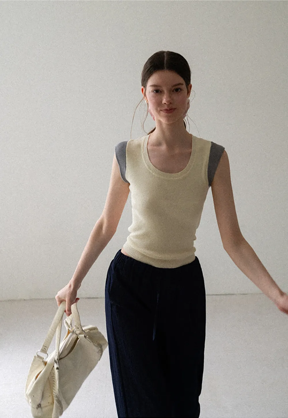 Wide Leg Elastic Waist Casual Pants