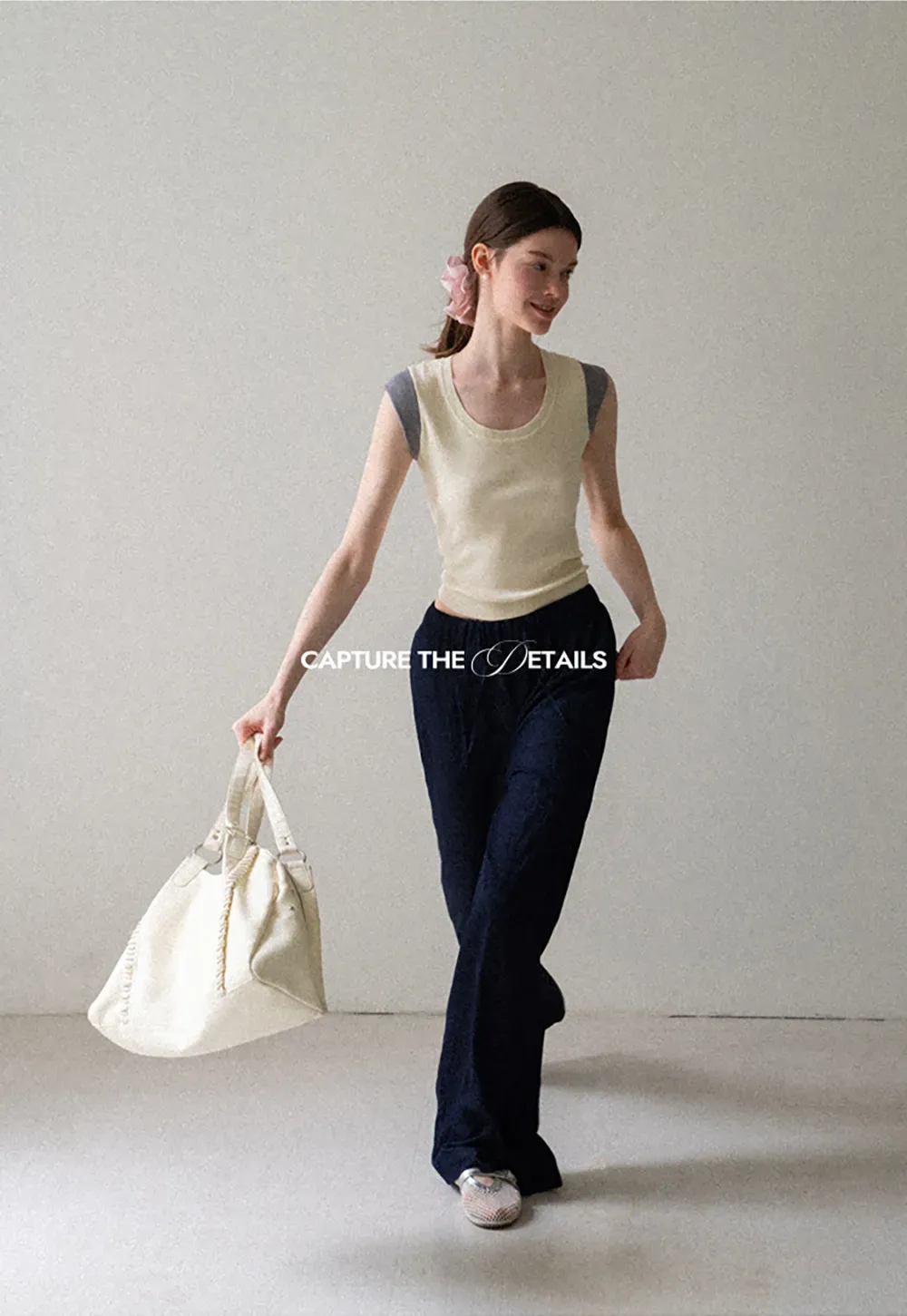 Wide Leg Elastic Waist Casual Pants