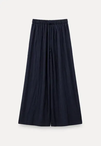 Wide Leg Elastic Waist Casual Pants