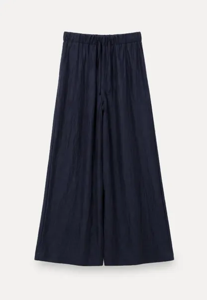 Wide Leg Elastic Waist Casual Pants
