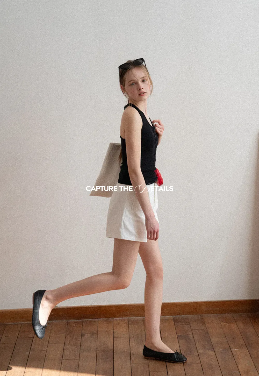 High waist pleated casual shorts with belt loop