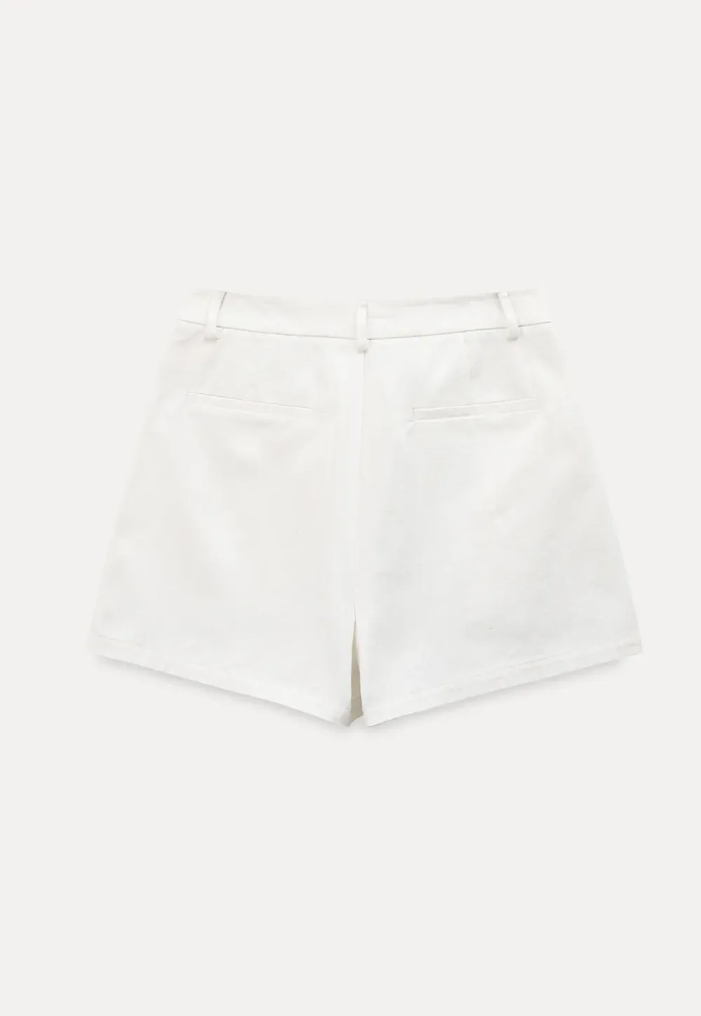 High waist pleated casual shorts with belt loop