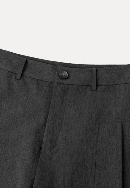 High Waist Wide Leg Pleated Casual Pants