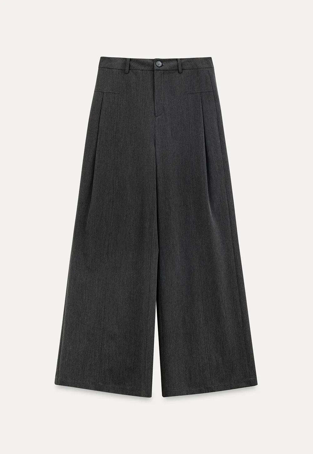 High Waist Wide Leg Pleated Casual Pants