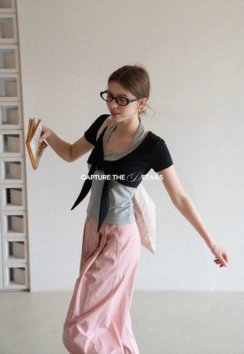 Wide Leg Pleated Casual Pants