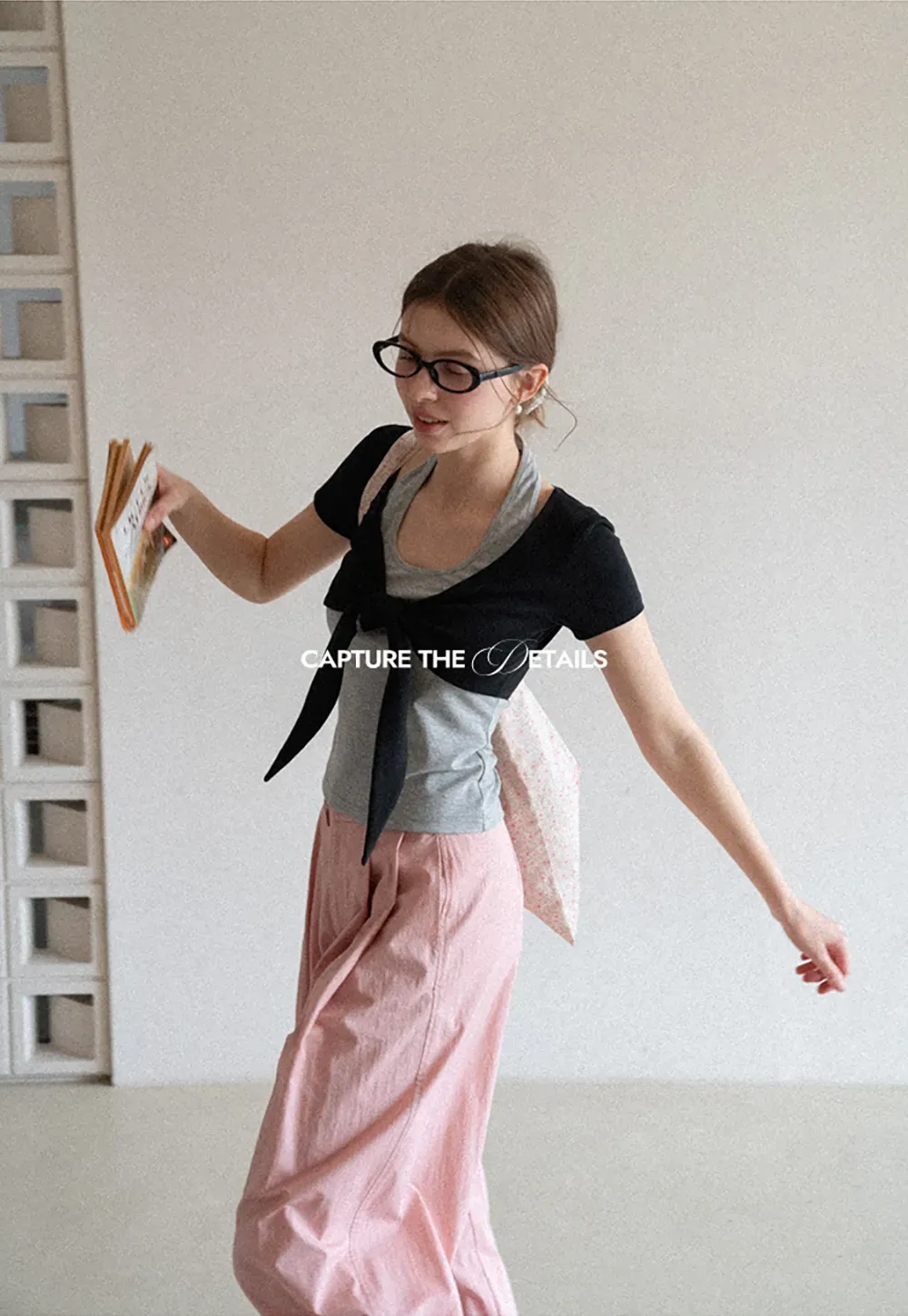 Wide Leg Pleated Casual Pants