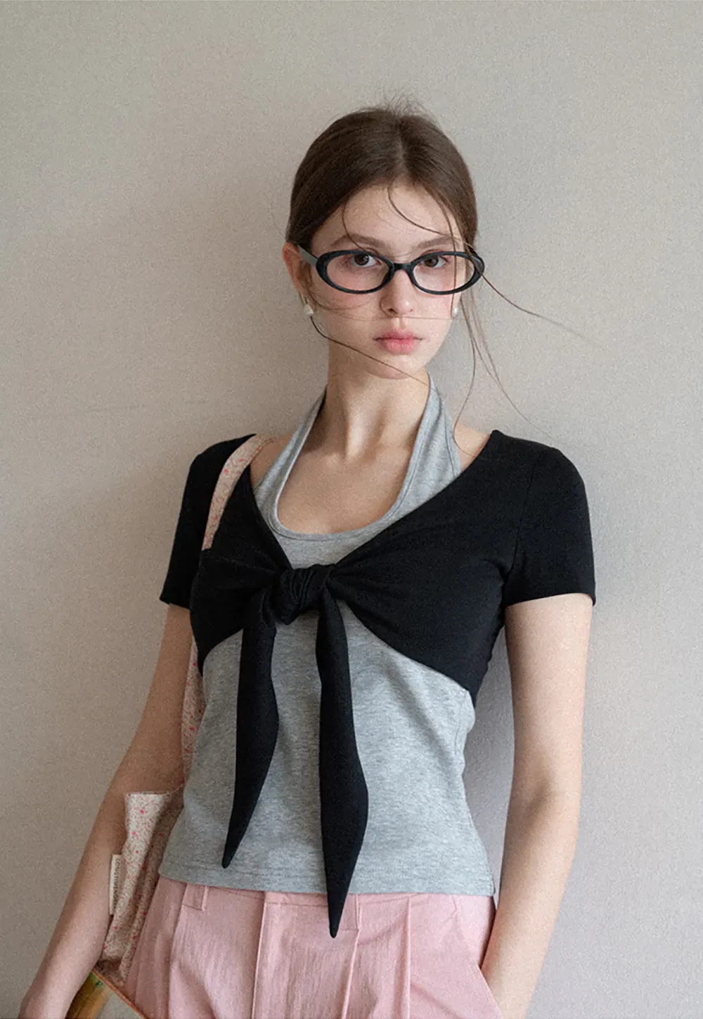 Wide Leg Pleated Casual Pants