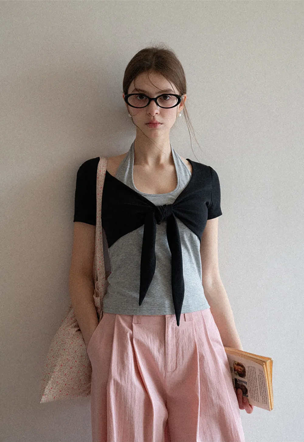 Wide Leg Pleated Casual Pants